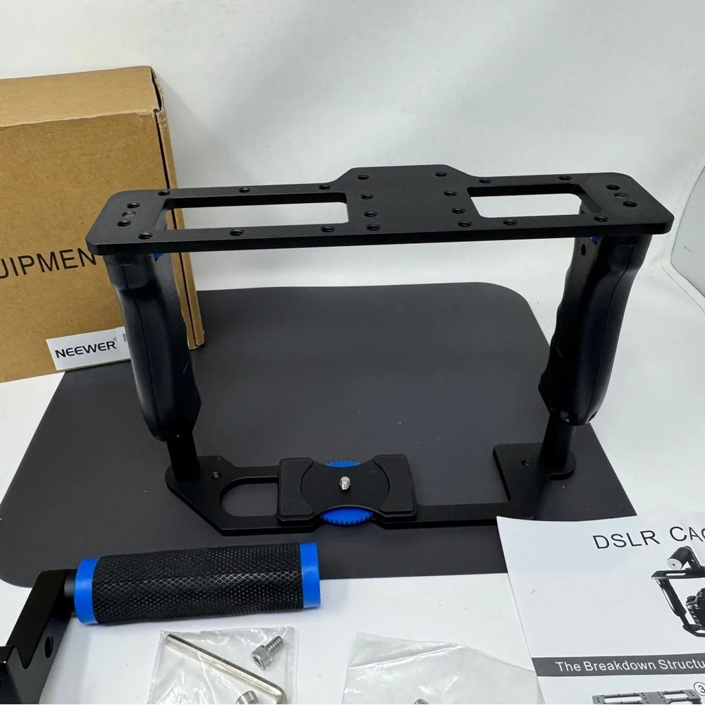 NEEWER Camera Cage Kit w/Handle & Grips Black+Blue DSLR CAGE C2 filming equipmen